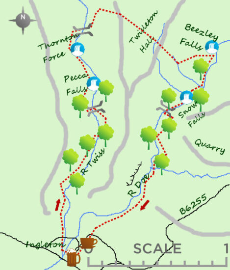 Ingleton Waterfall Trail near Docker Lodge Park Kirkby Lonsdale